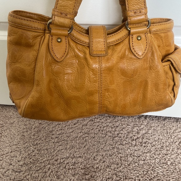 Marc by Marc Jacobs Bag Embossed Leather Satchel Honey Mustard Yellow - Picture 7 of 16